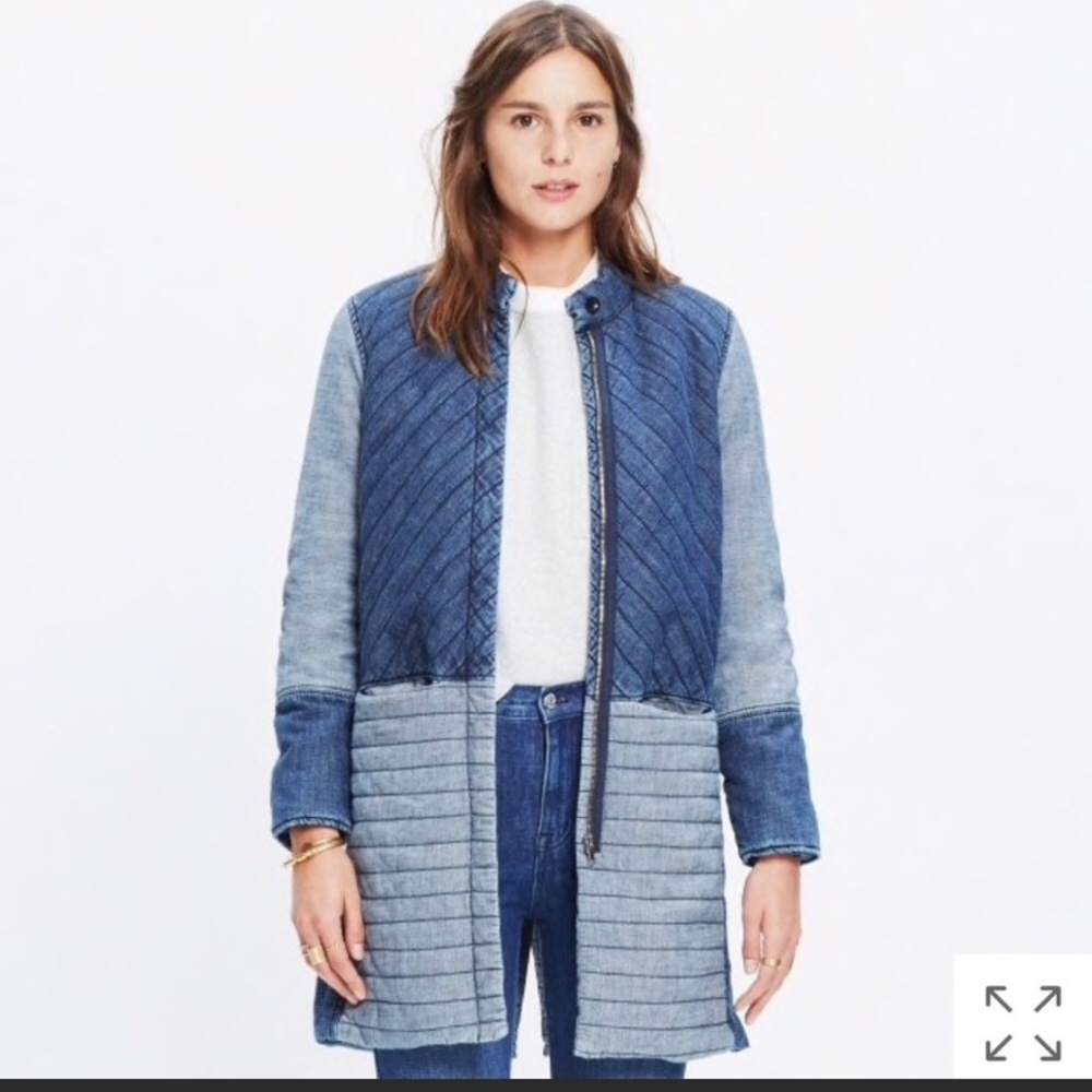 Madewell quilted denim coat